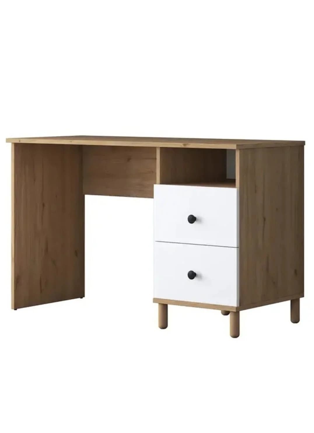 Kompüter masası SO 017, laminat, qəhvəyi/ağ, 50x161x160 sm — изображение 4