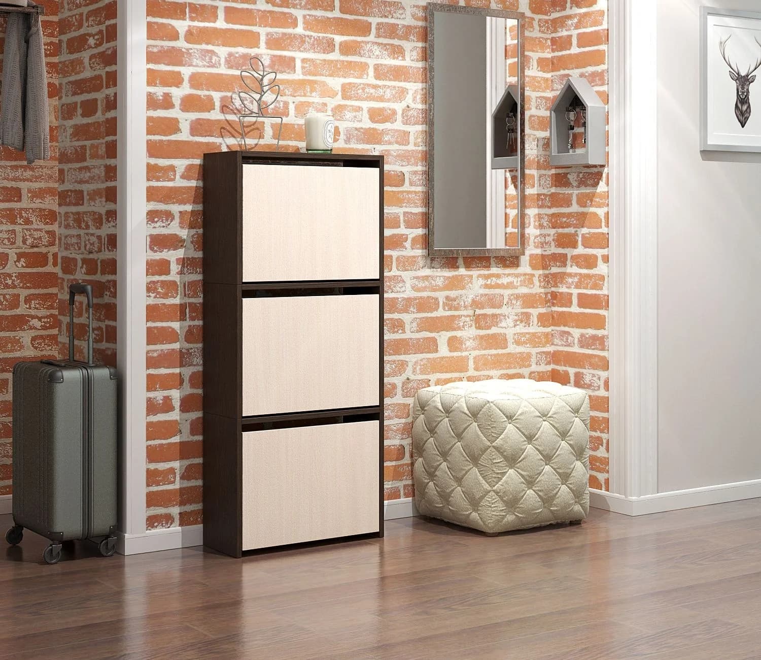 Ayaqqabı üçün tumba Yagmur 120 sm 52 sm 3 əd Laminat 40