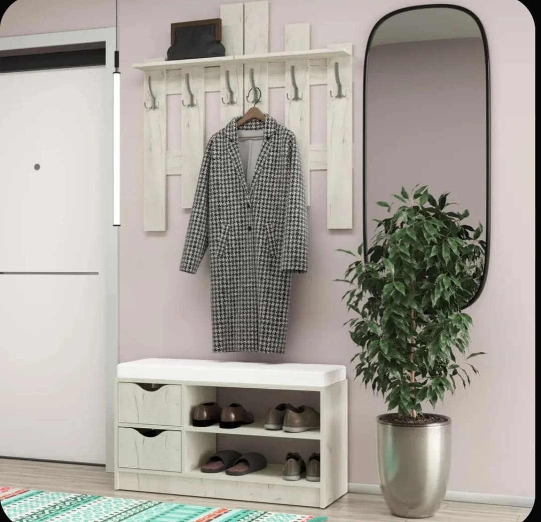 Tumba SO 006, laminat, ağ, 55х96х32 sm — изображение 2