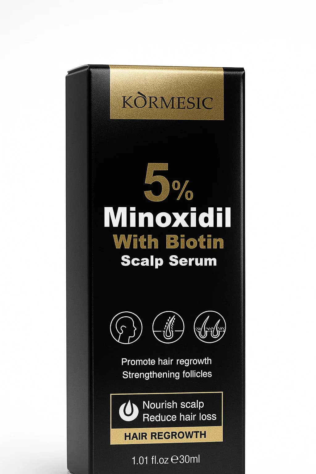 Saçlar üçün zərdab Kormesic Minoksidil 5% Biotin ilə, 30ml