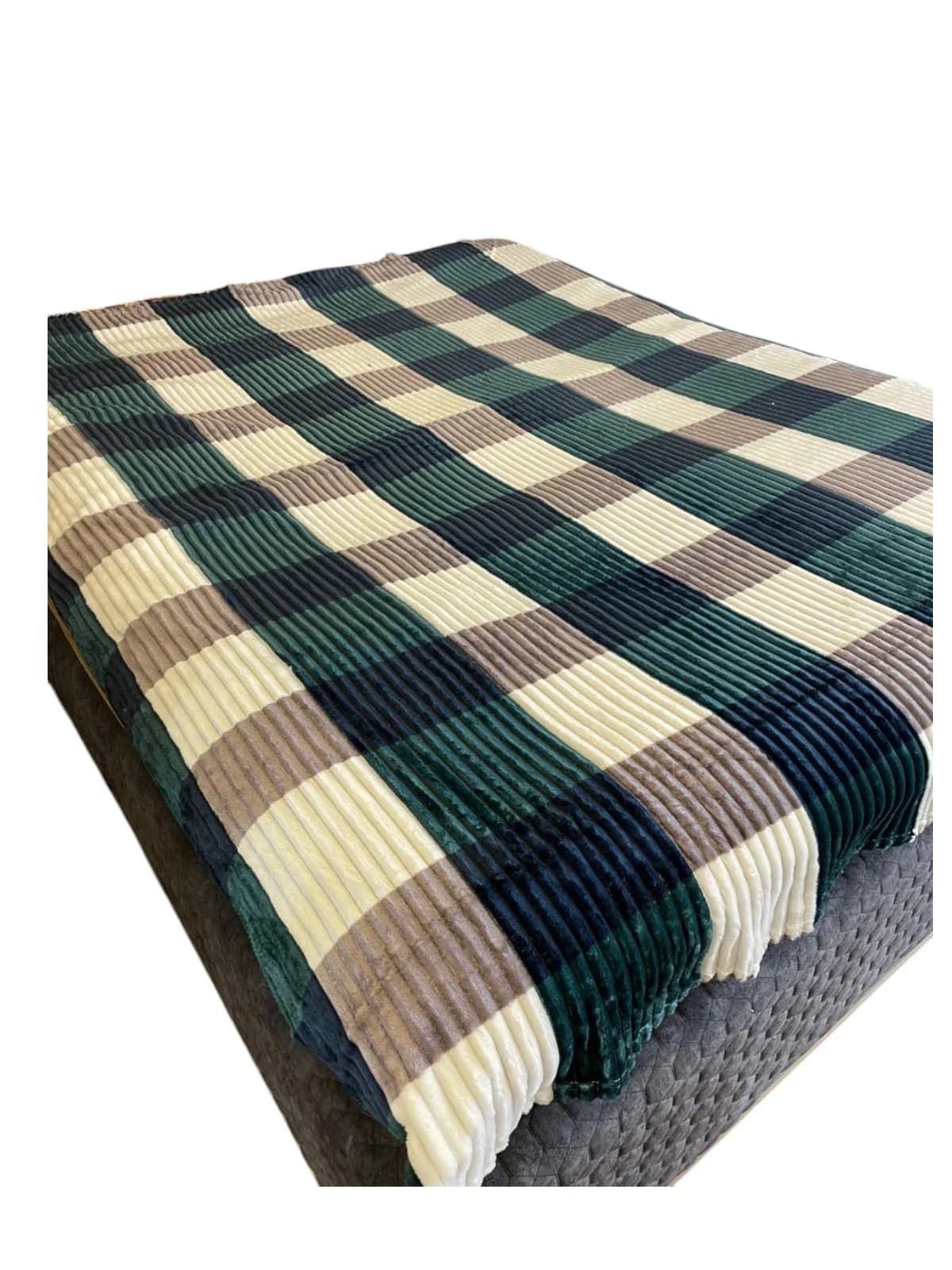 Yataq örtüyü Bamboo model 13.18, yeni model, yaz-yay-payız fəsilli, bamboo materiallı, kletka (şahmat) naxışlı - GS_1_019