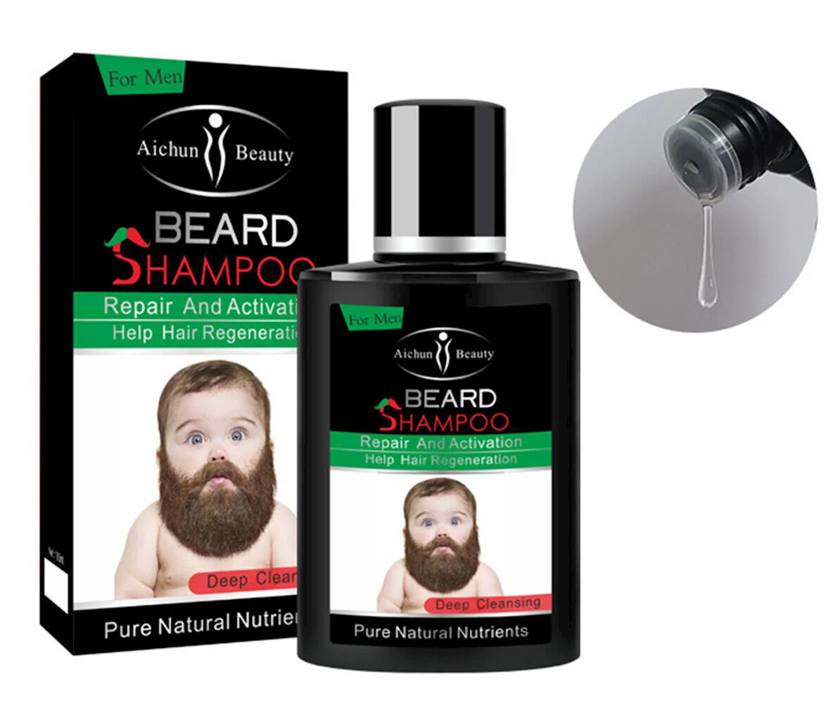 Saqqal üçün şampun Aichun Beauty Beard Growth Shampoo 100 ml