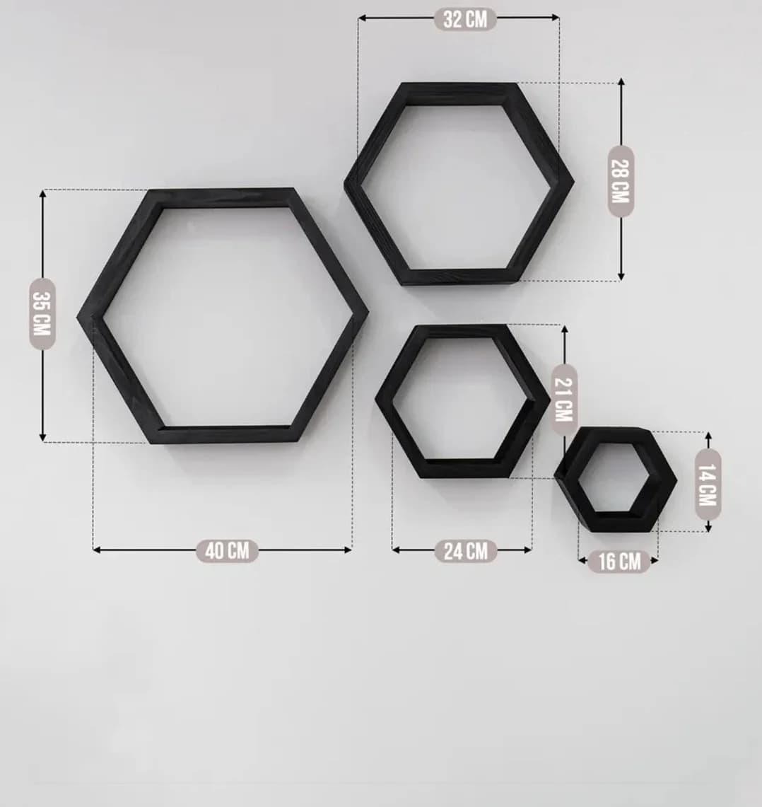 Rəf SO35, laminat, boz, 35х40х10 sm — image 4