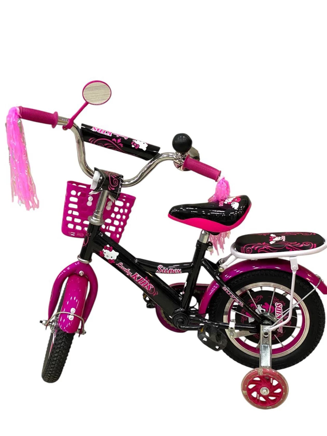Uşaq velosipedi Lucky Kids Hello Kitty 12", qara/çəhrayı — image 2