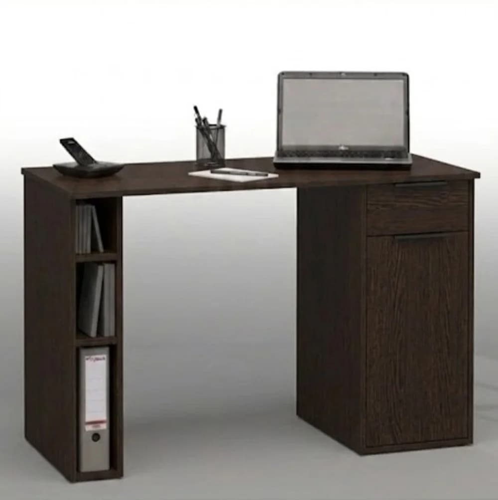 Yazı masası MB984, laminat, tünd qəhvəyi, 120x75x60 sm