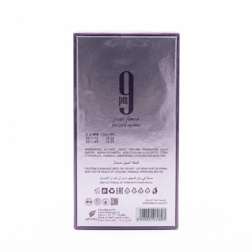 Afnan 9 PM Pour Femme qadınlar üçün ətir 100 ml — şəkil 2
