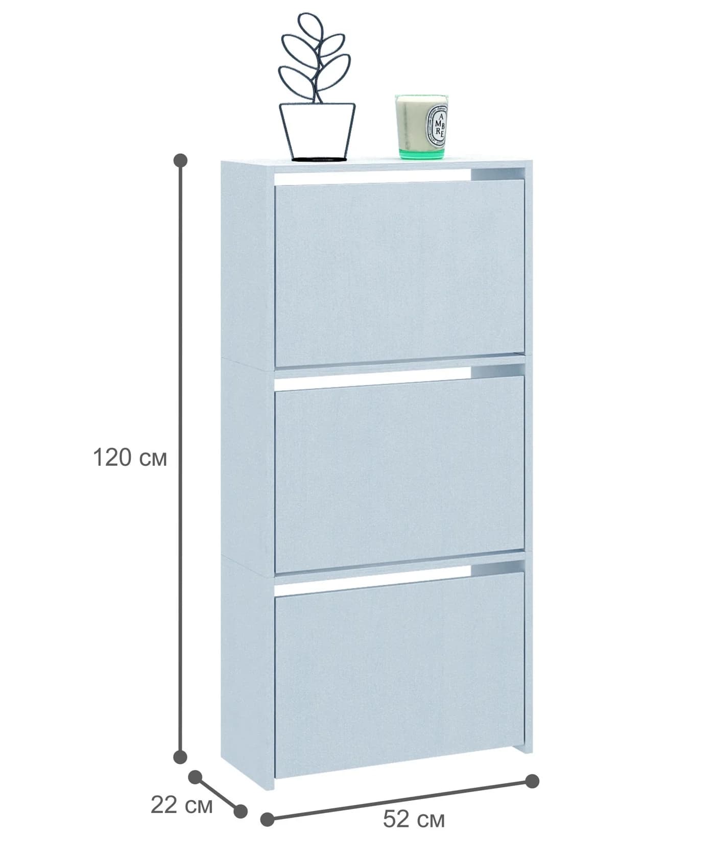 Ayaqqabı üçün tumba Yagmur 120 sm 52 sm 3 əd Laminat — изображение 4