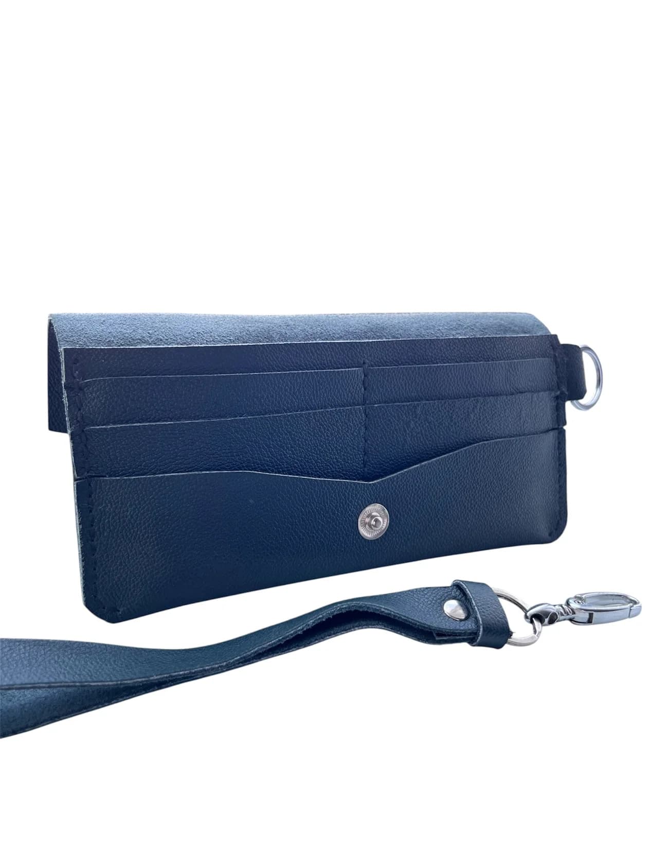 Pul kisəsi uniseks 67064844, dəri, 21x10 sm, tünd yaşıl — şəkil 3