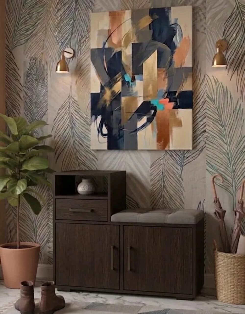 Tumba ayaqqabı üçün MB10, laminat, 72x86x35 sm, tünd qəhvəyi