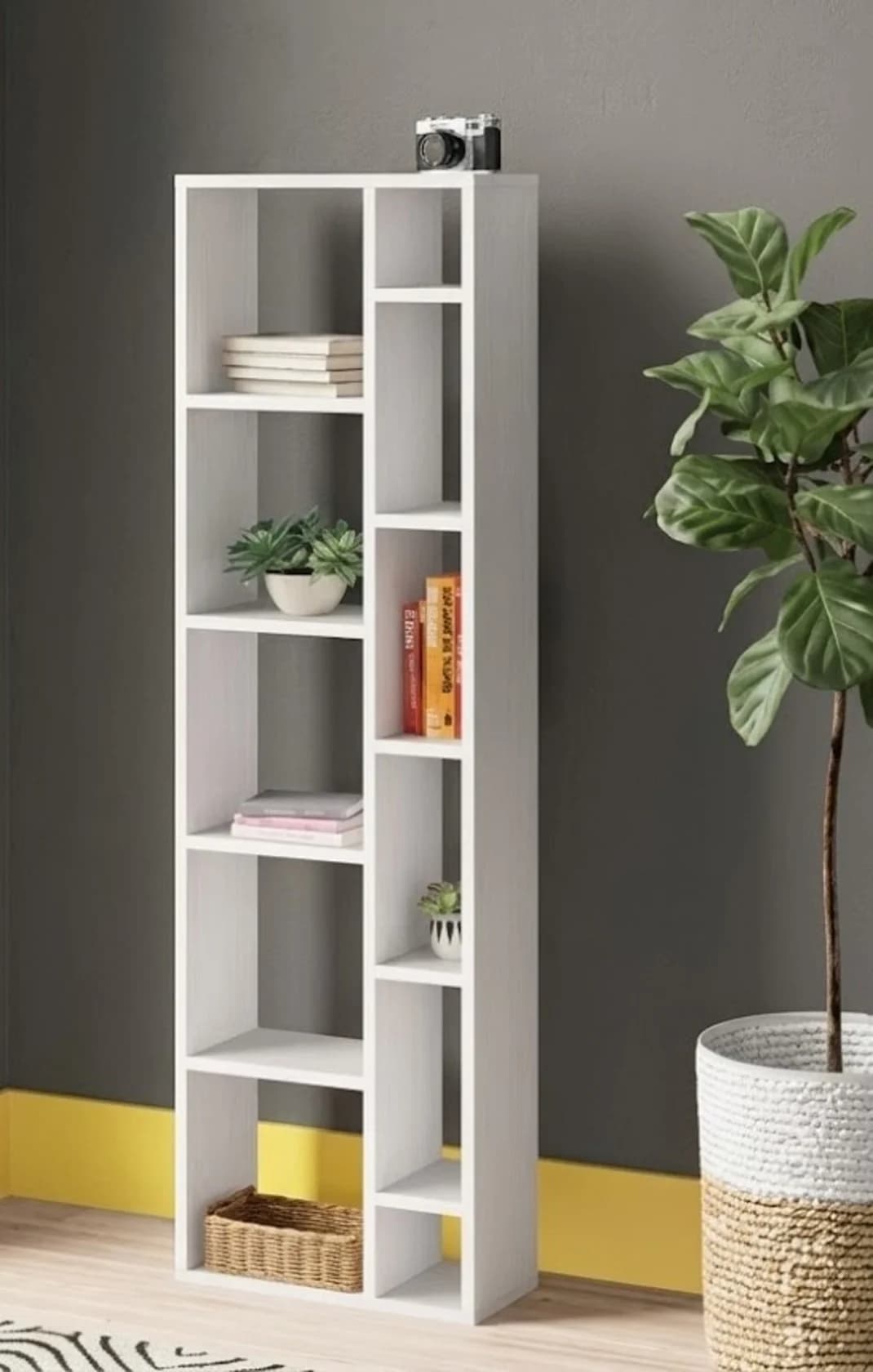 Stellaj MB11, laminat, 170х55х30 sm, ağ