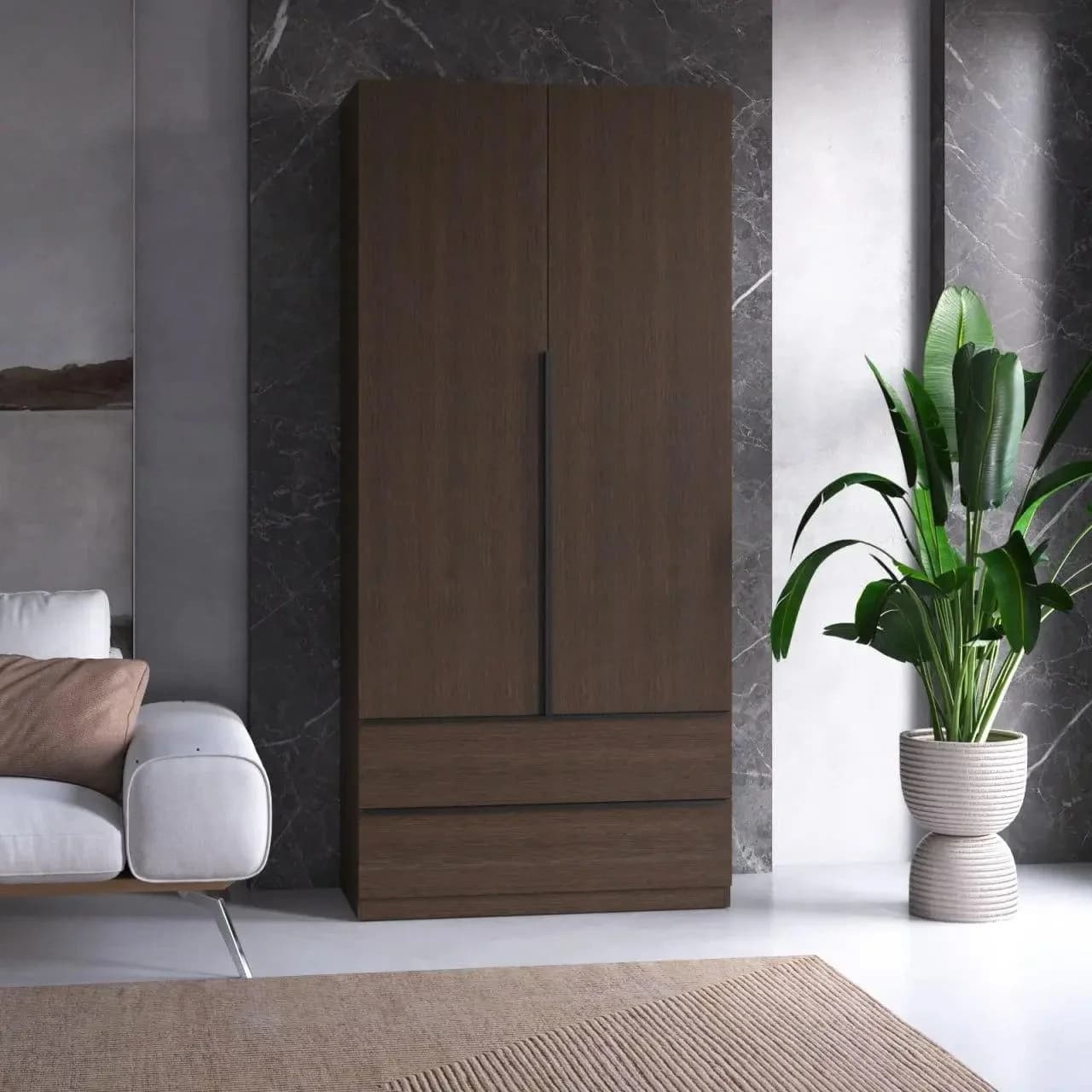 Şkaf Yagmur, laminat, venge, 220x80 sm