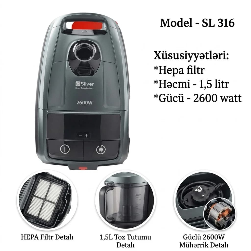 Tozsoran Silver Power97, 2600 Vt, 1.5 l