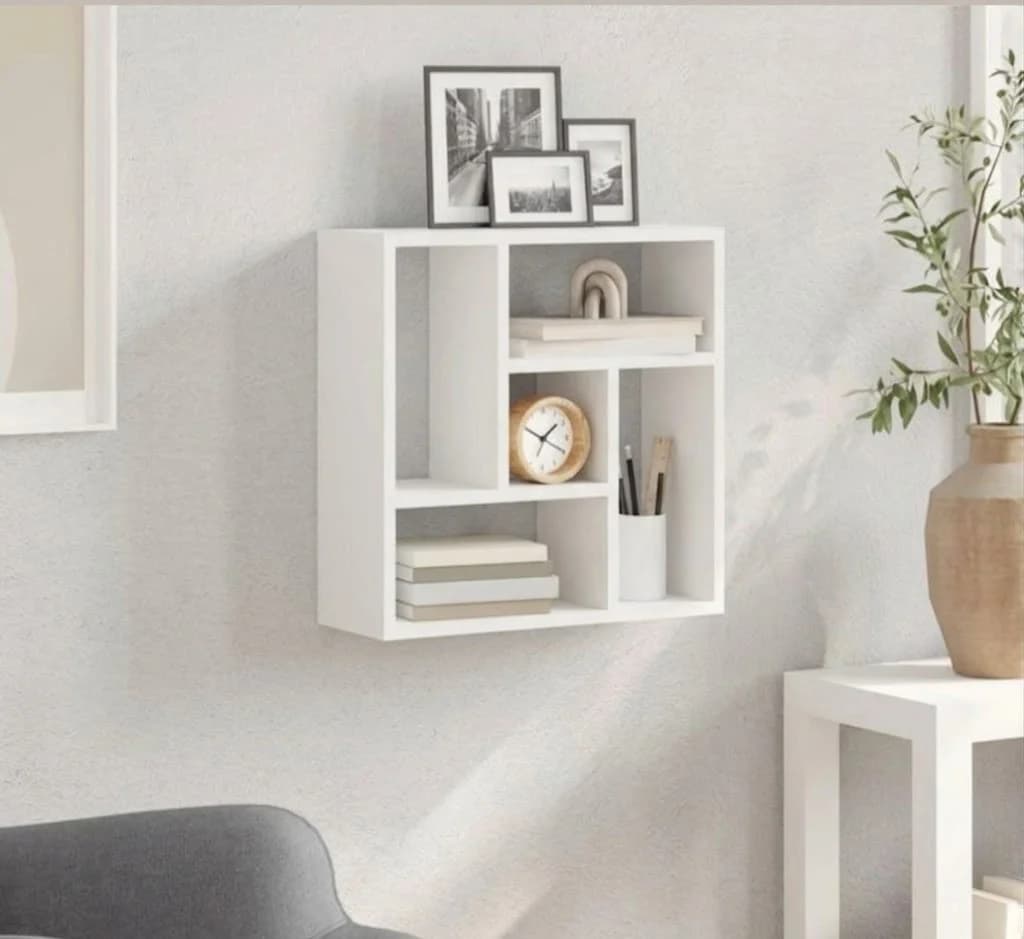 Rəf 0432, laminat, ağ, 65х65х25 sm