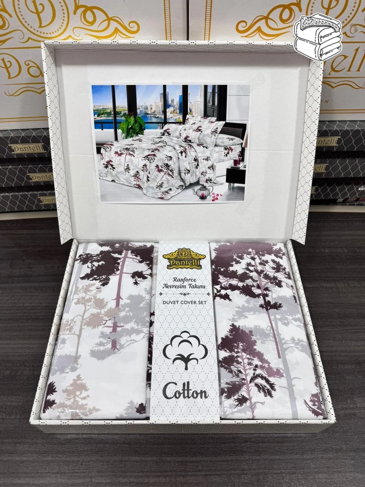 Yataq dəsti Dantelli, ikinəfərlik, model-1.19, 2 yastıq üzü 50x70, 1 prastina 220x240, 1 çxol 200x238 - GS Dantelli_118