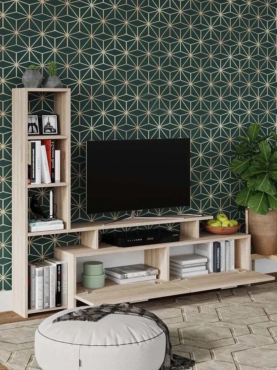 TV üçün tumba Yagmur, laminat, sonomo, 135x25x112 sm — image 3