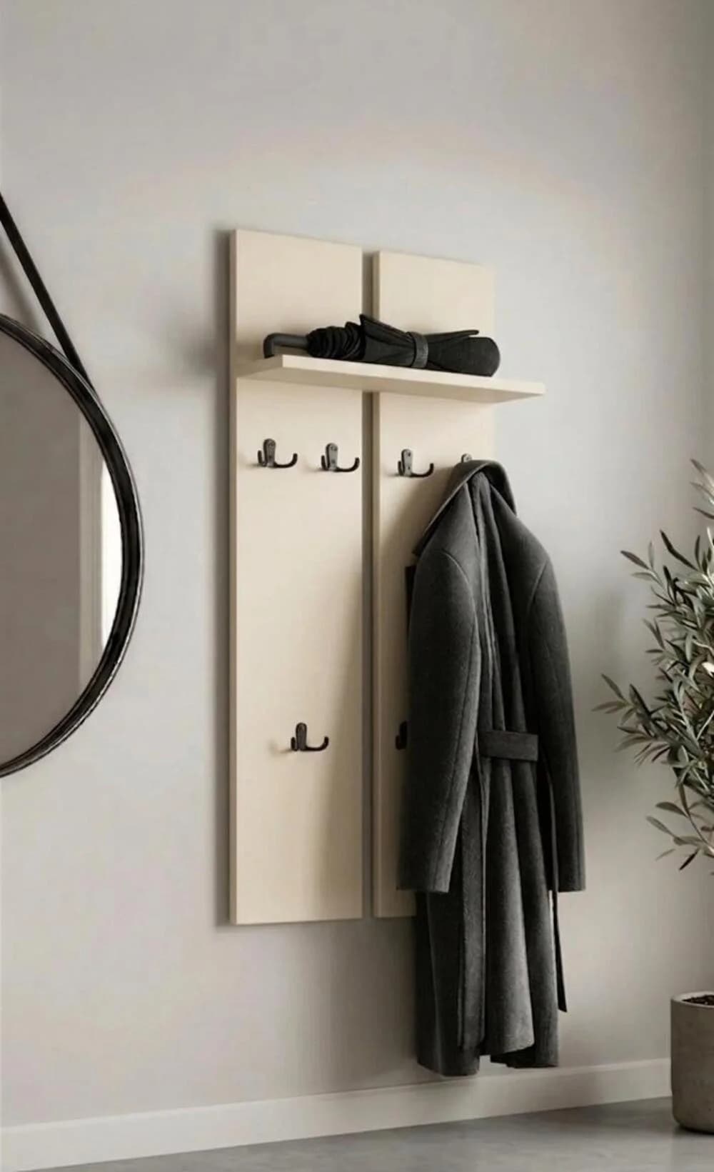 Divarüstü asılqan MB4, bej, laminat, 105x50x15 sm