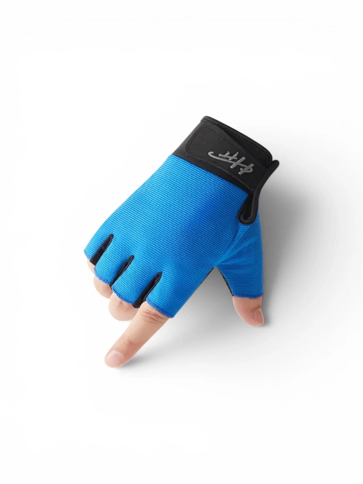 Əlcək Half-Finger, Fitnes üçün, Qara/Mavi
