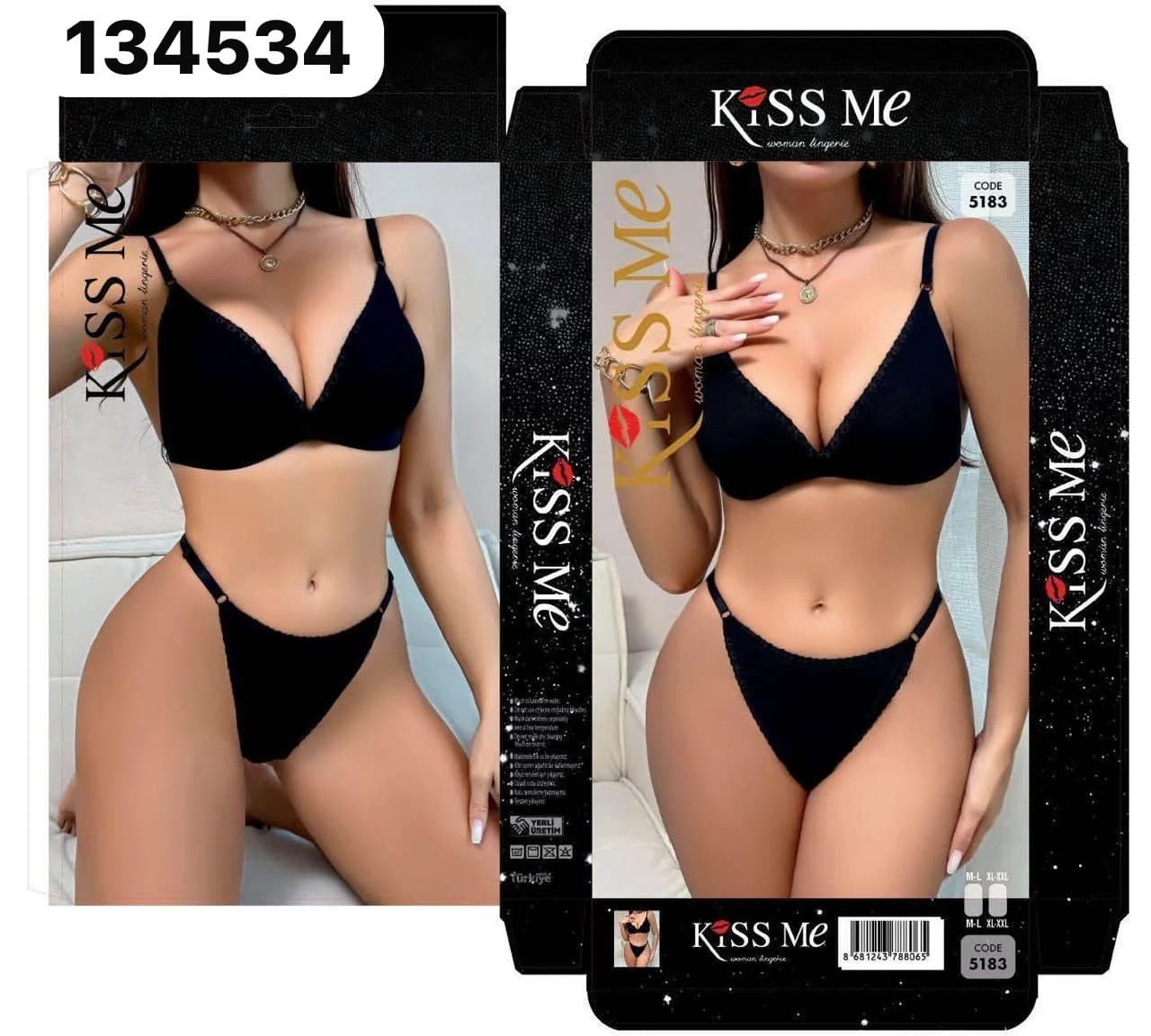 Qadınıar üçün büsthalter və tuman dəsti, qara, poliester, ölçü One size
