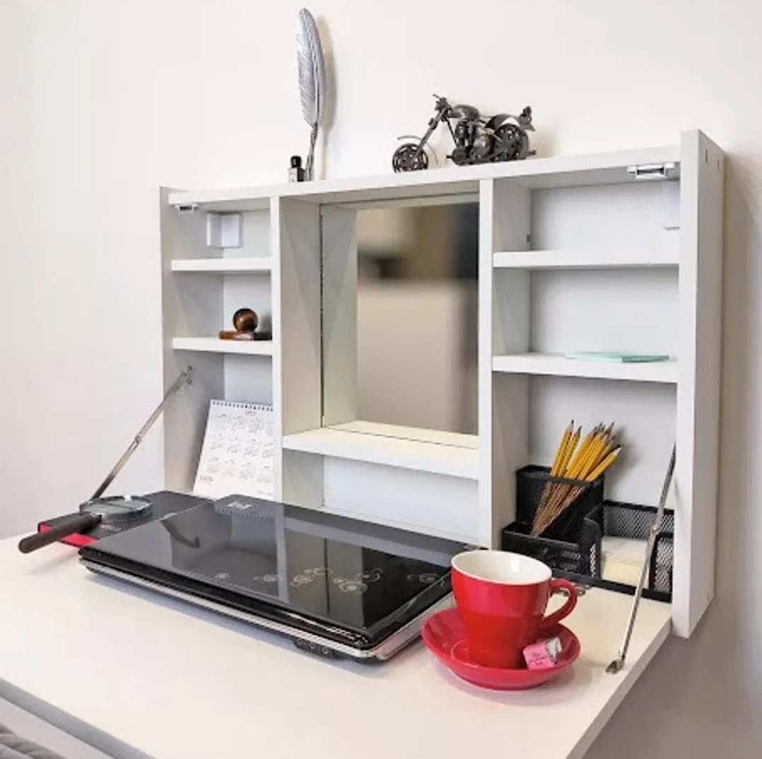 Konsol SO23, laminat, boz, 76x13x48 sm — изображение 3