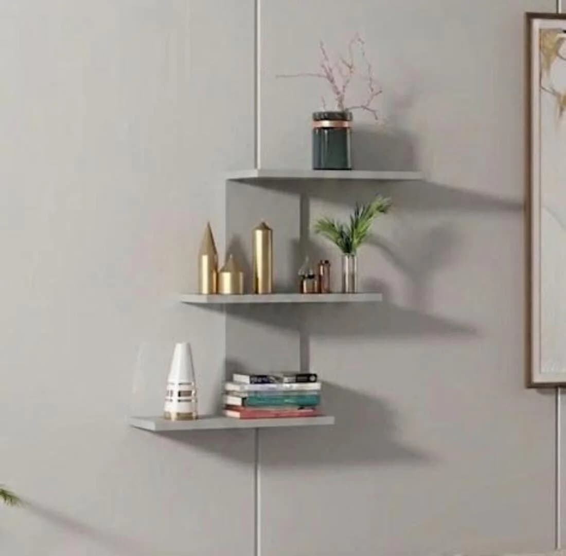 Rəflər MB663, laminat, boz, 65x45x25 sm
