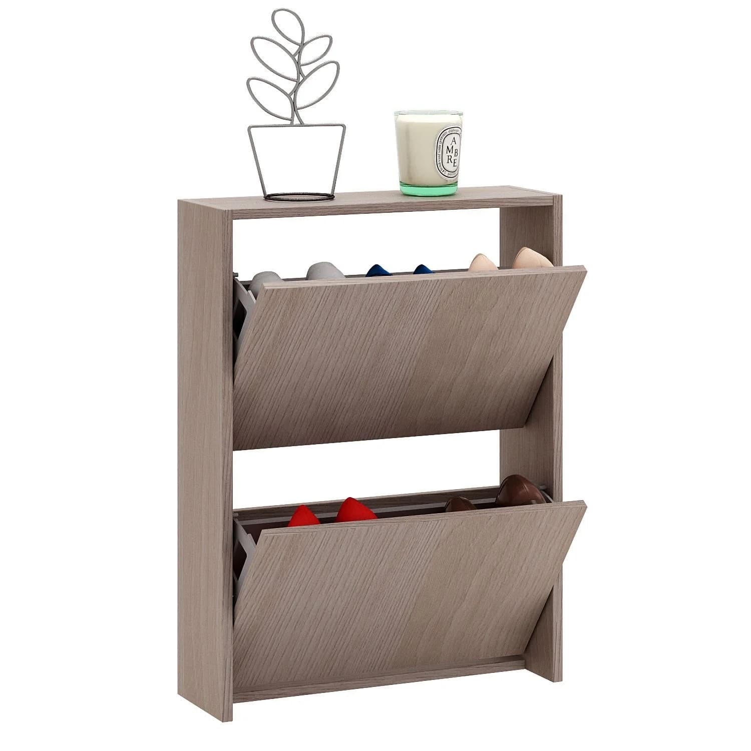 Ayaqqabı üçün tumba No brand Ayaqqabı üçün stellaj 77 sm 52 sm 4 əd Laminat — image 3