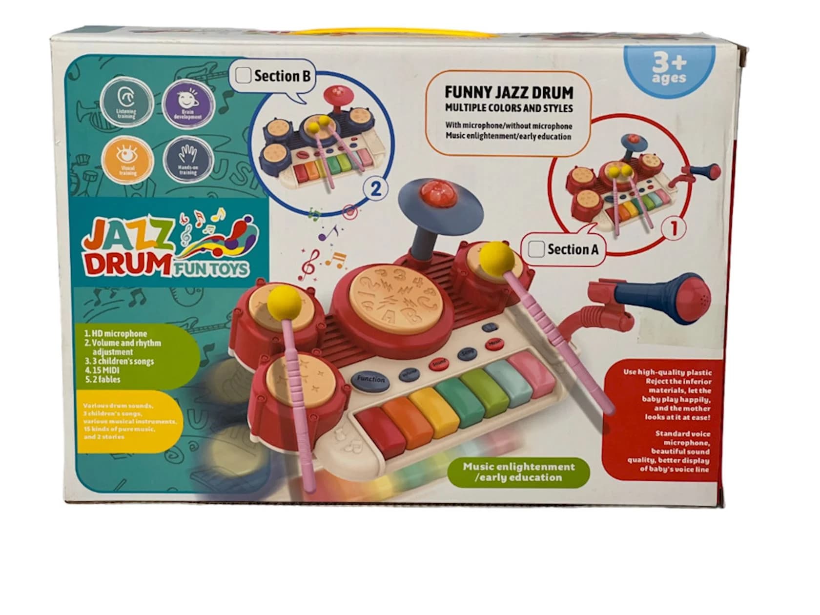 Oyuncaq ksilofon DJ241 Jazz Drum, 3+ yaş — şəkil 2
