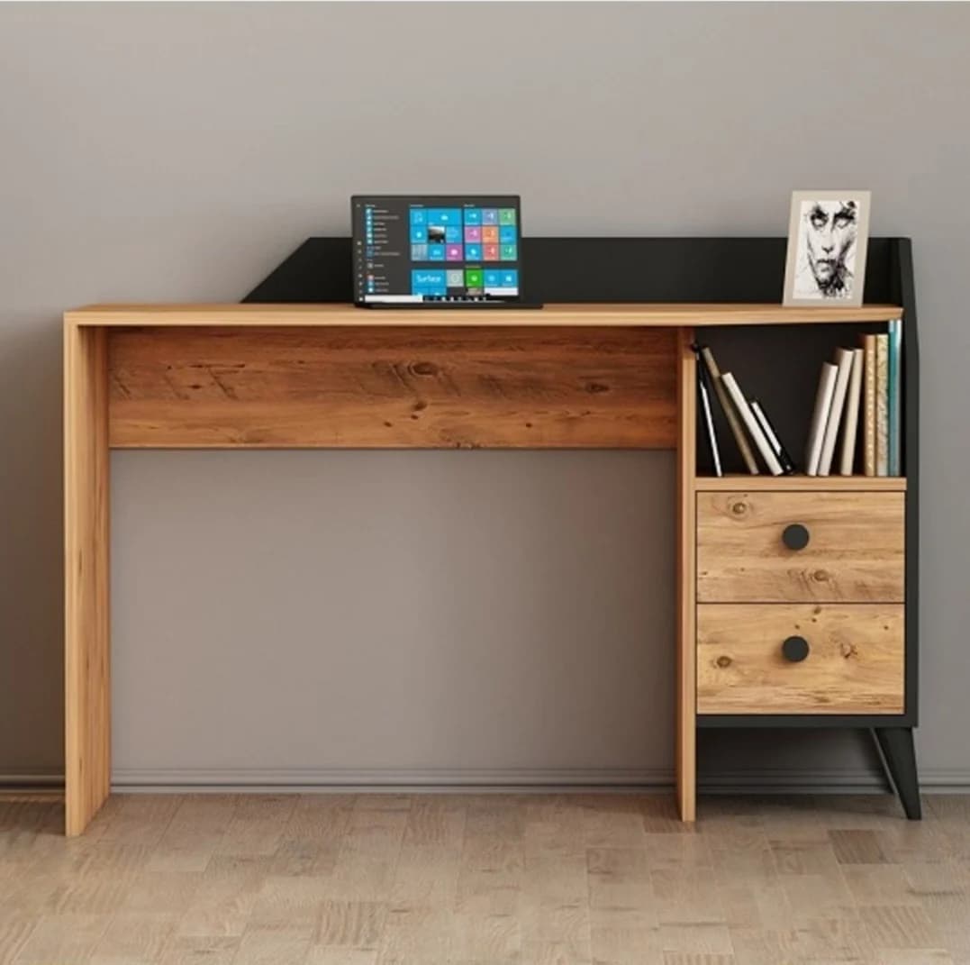 Yazı masası SO13, laminat, qəhvəyi/boz, 120x82x55 sm — изображение 2