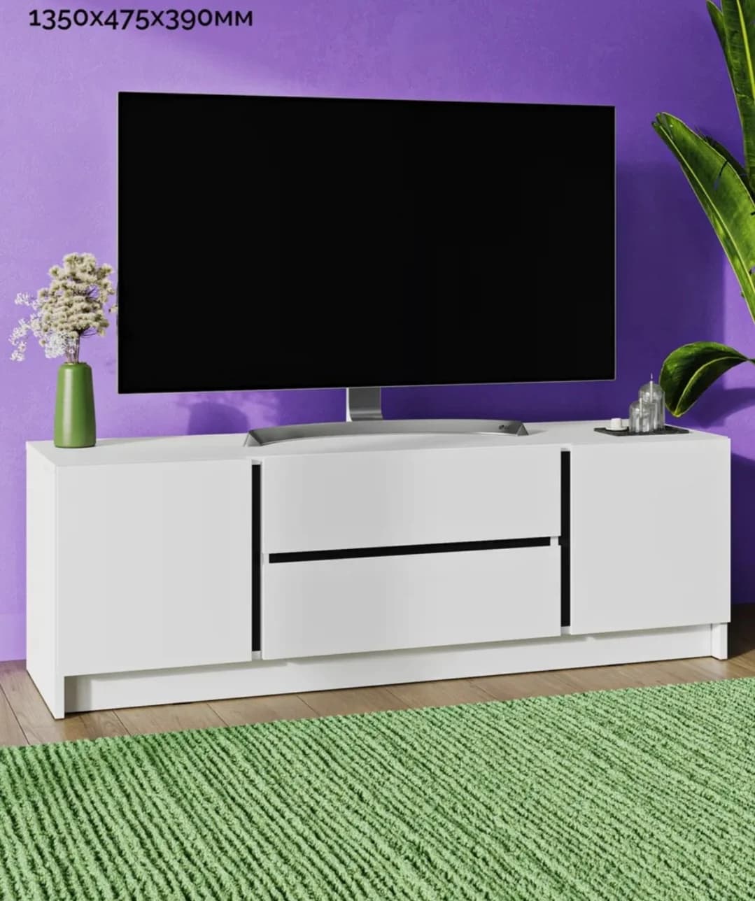 Tv üçün tumba SO002, laminat, 130x48x39 sm
