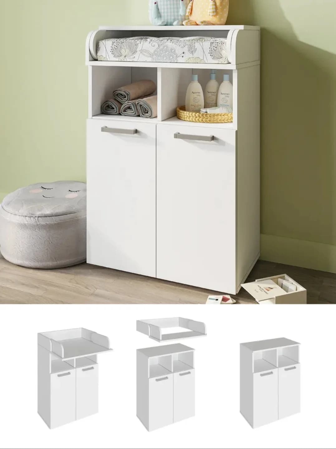 Komod SO060, ağ, laminat, 80х35х60 sm — изображение 3