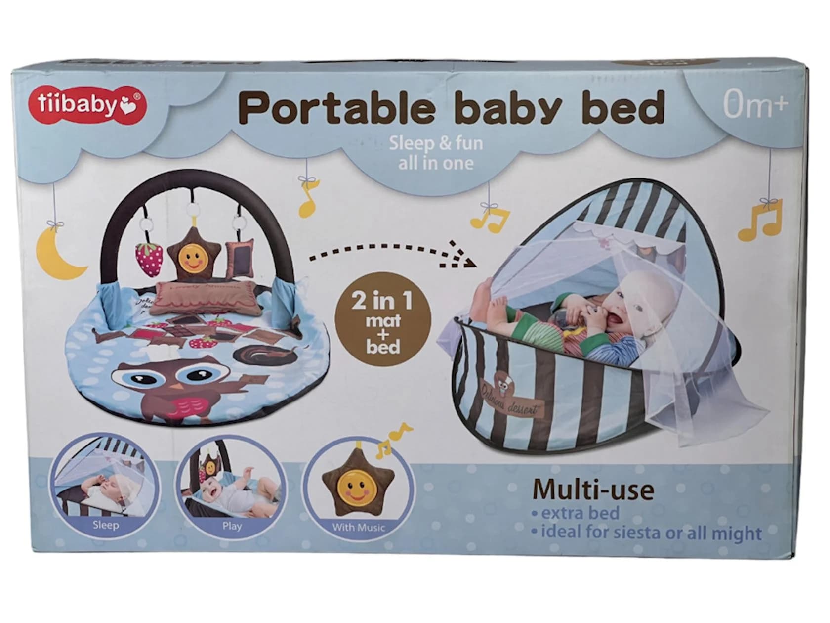 Uşaqlar üçün yataq 66526 Portable Baby, 0+ ay