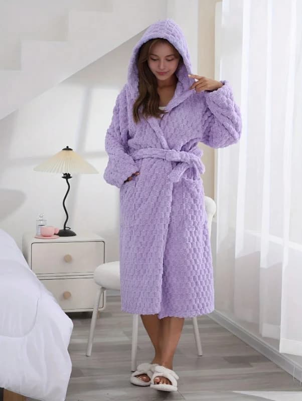 Qadınlar üçün hamam xələti GS, bənövşəyi, velür, ölçü One size