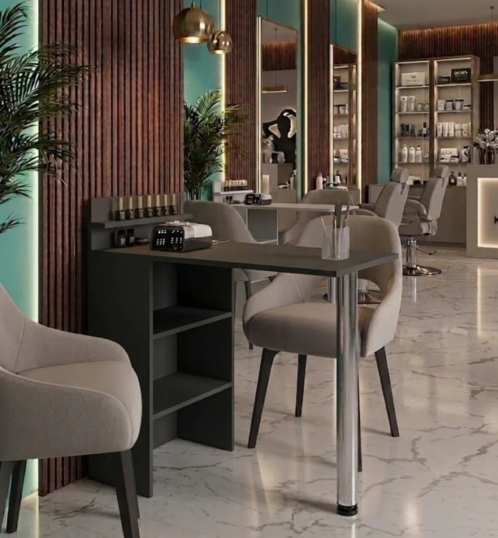 Manikür masası MB 1, laminat, antrasit, 100x91x45 sm