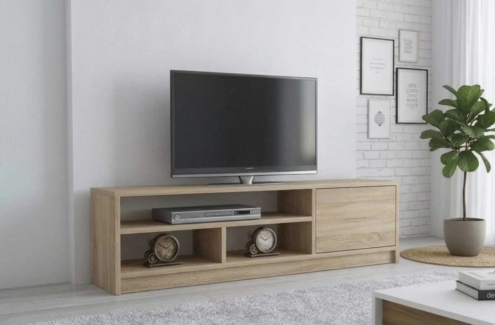 TV üçün tumba MB4, laminat, bej, 150x45x35 sm