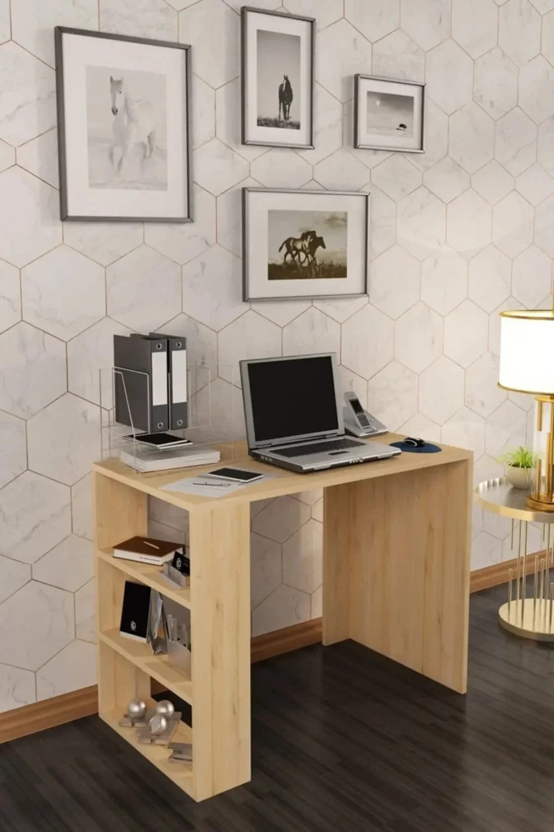 Yazı masası YM57, sonoma, laminat, 90х70х50 sm
