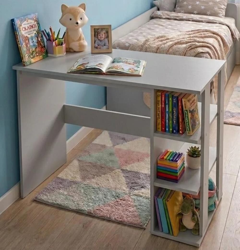 Yazı masası 6941, laminat, boz, 105x75x50 sm