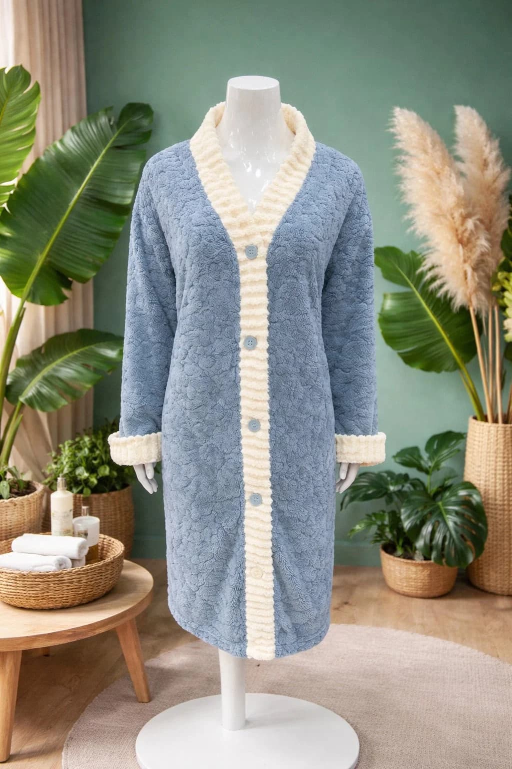 Qadınlar üçün hamam xələti Gstore 07, göy, parça, ölçü One size