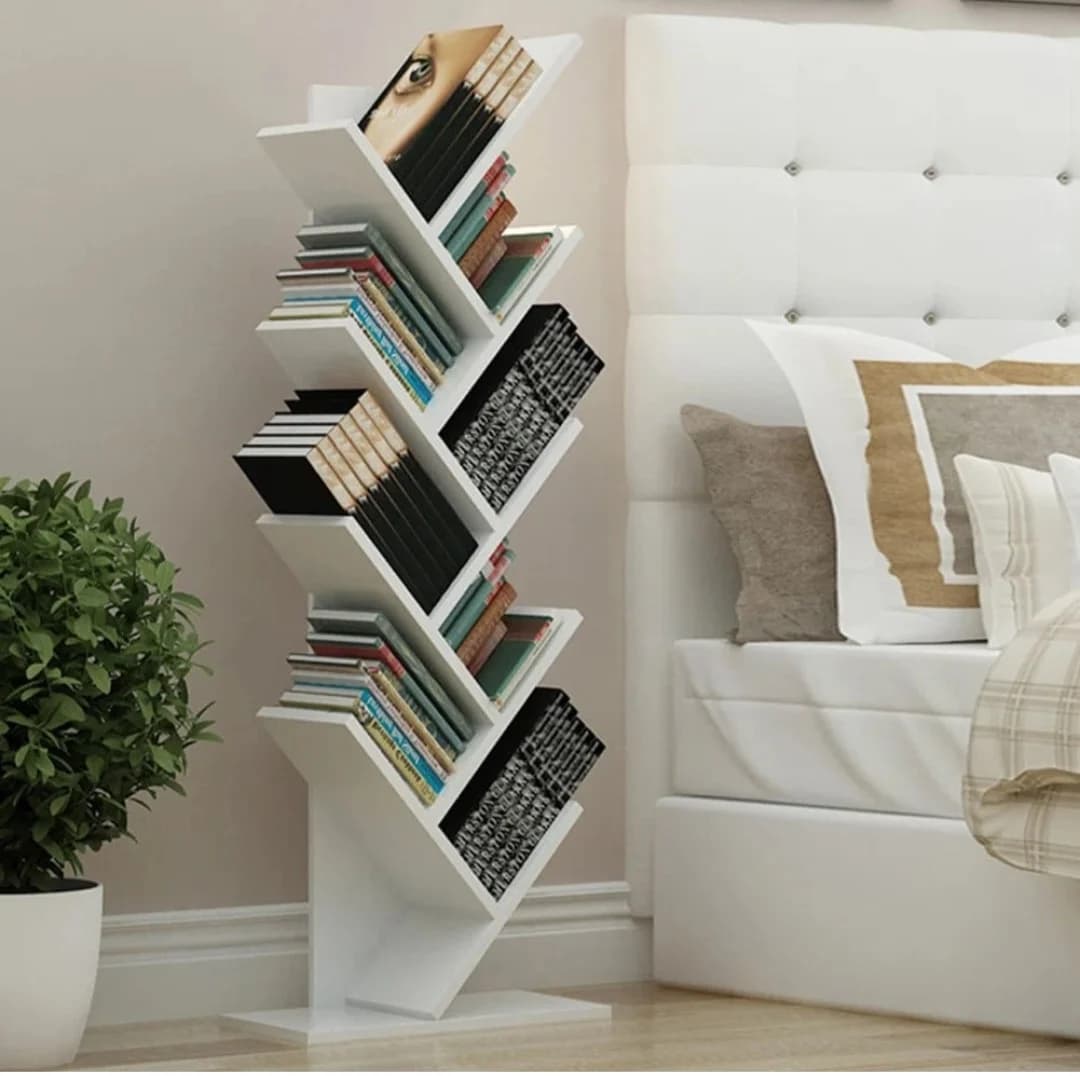 Kitab rəfi SO002, laminat, 132x40x21.6 sm, ağ — изображение 2