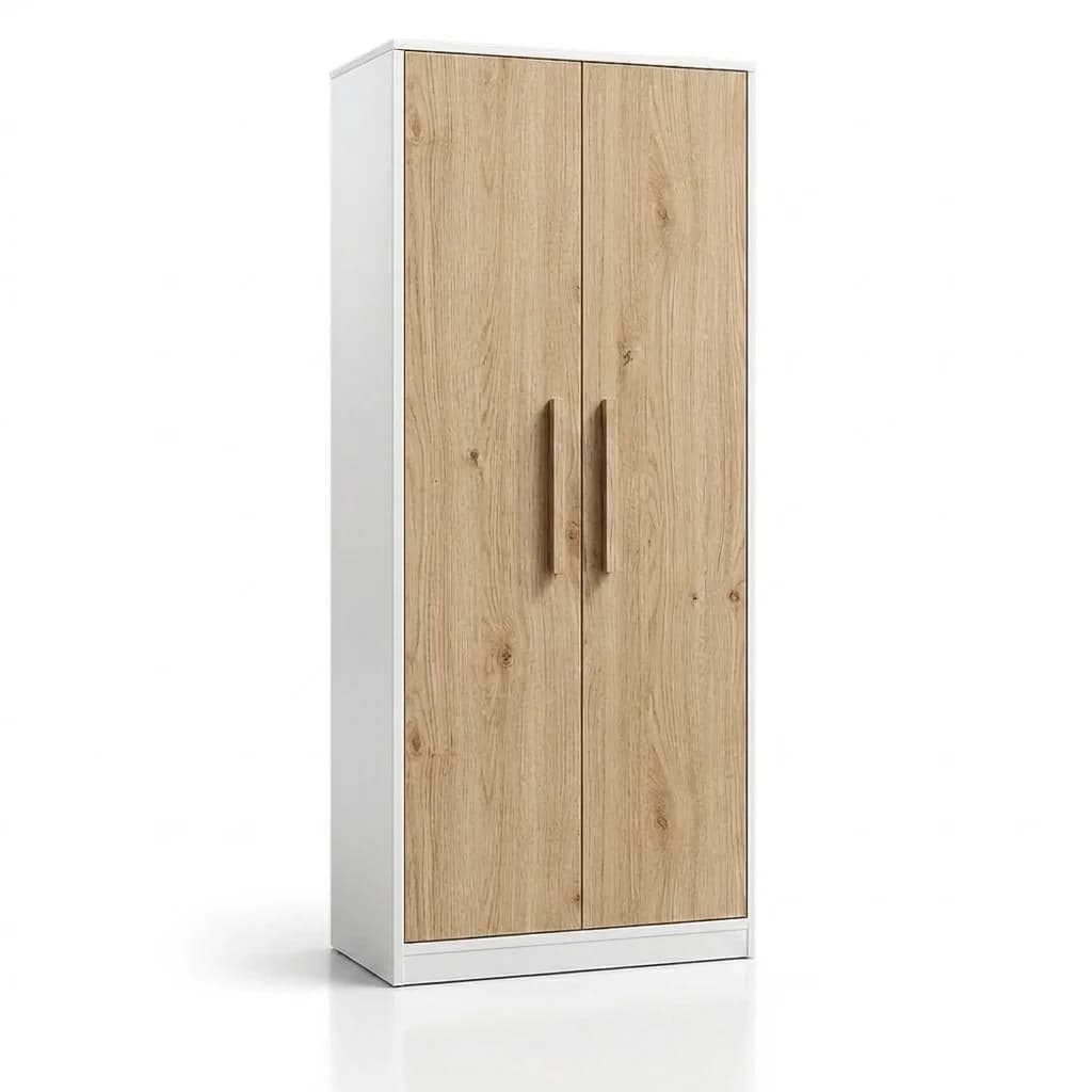 Şkaf MBC01, laminat, 190x85x47 sm, bej/ağ
