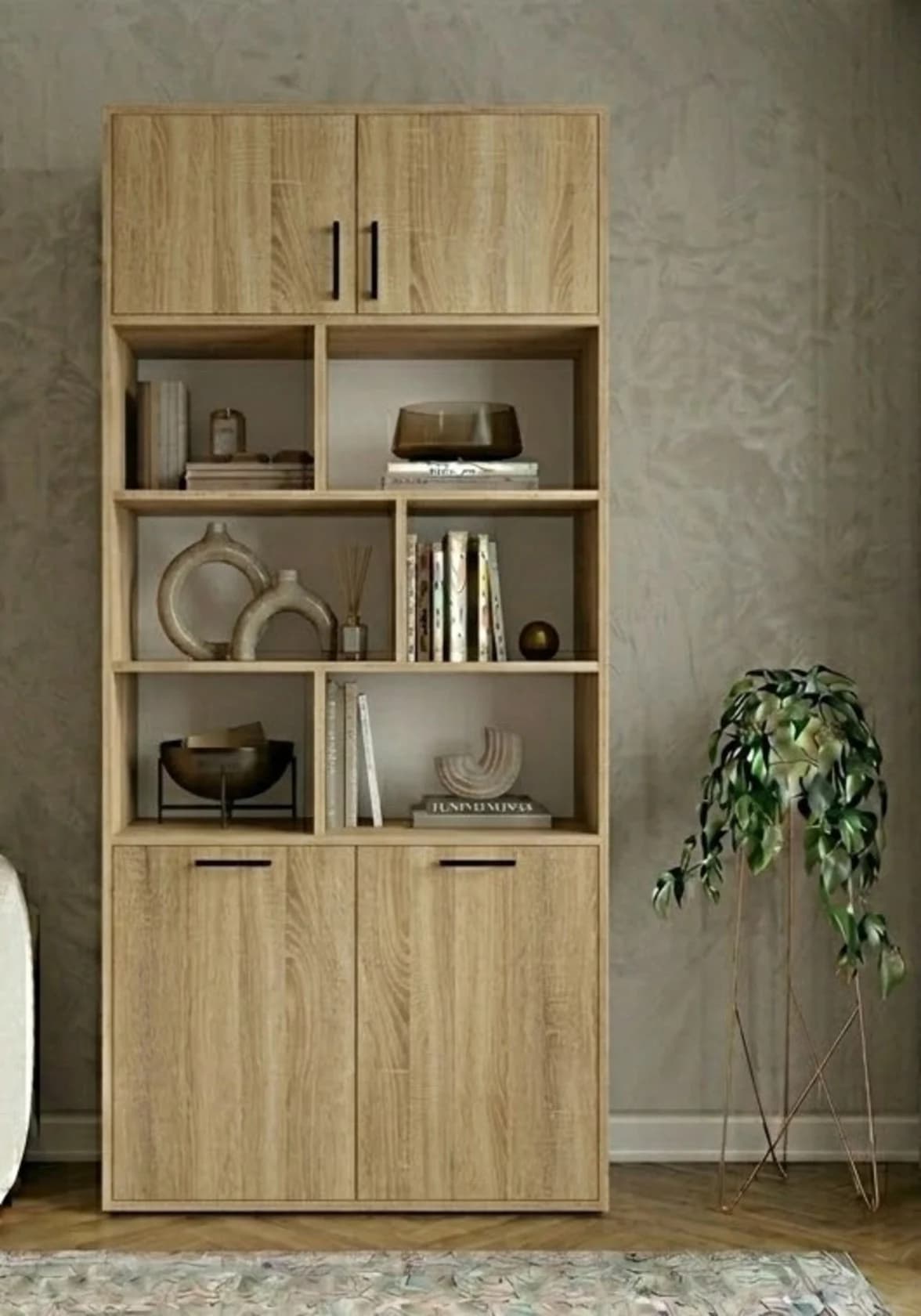 Şkaf MB3, laminat, 185x80x40 sm, bej