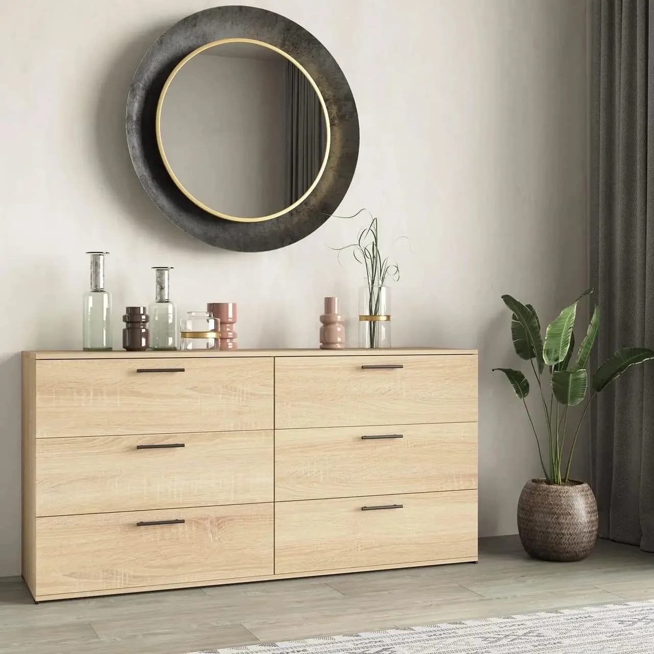 Komod Yagmur 26, laminat, sonoma, 160х79х40 sm