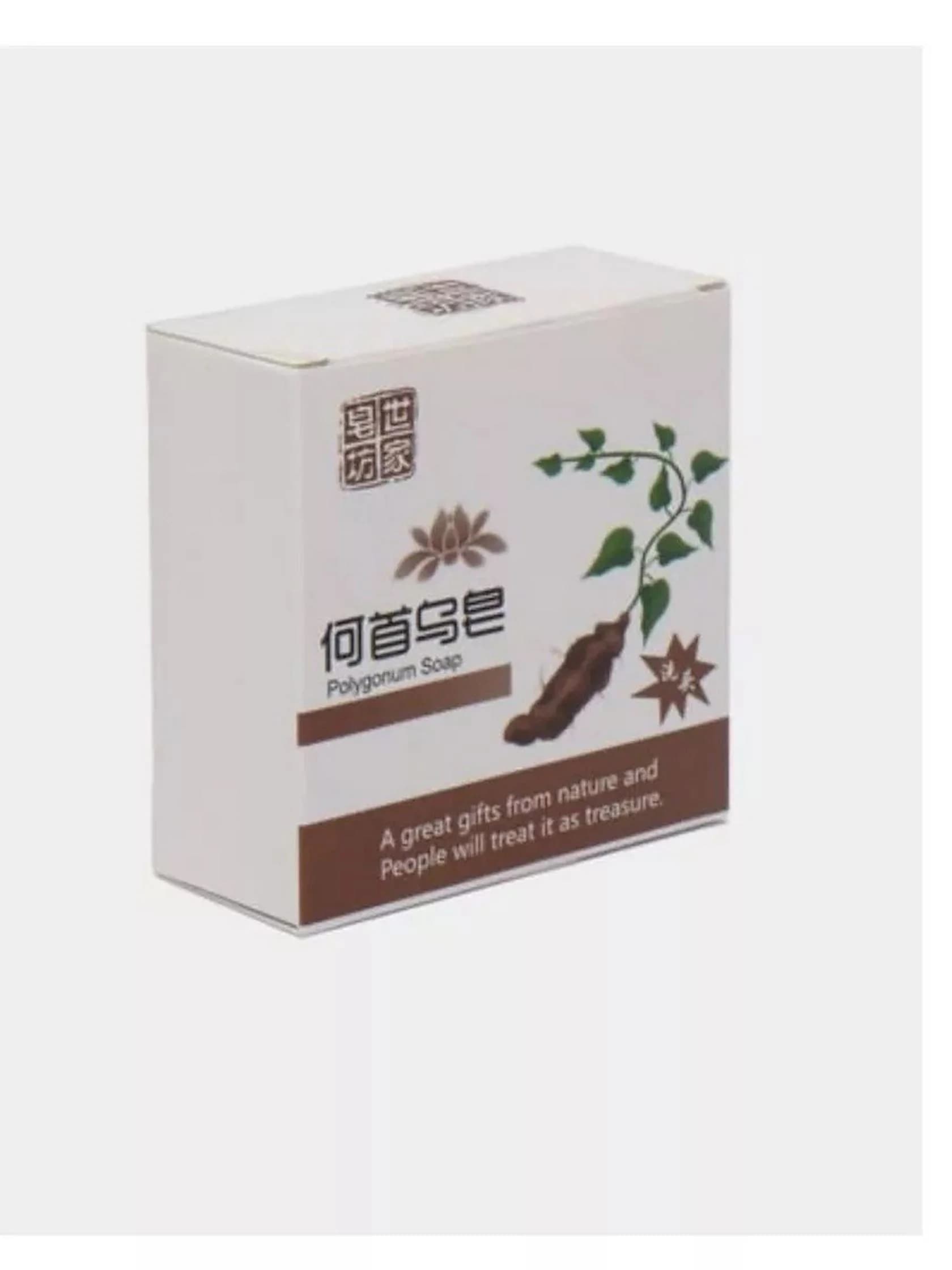 Saç üçün sərt sabun-şampun Polygonum Multiflorum Shampoo Soap, saçların tündləşməsi üçün, saçların uzanmasına və saç tökülməsinin qarşısını almaq üçün, 100 q