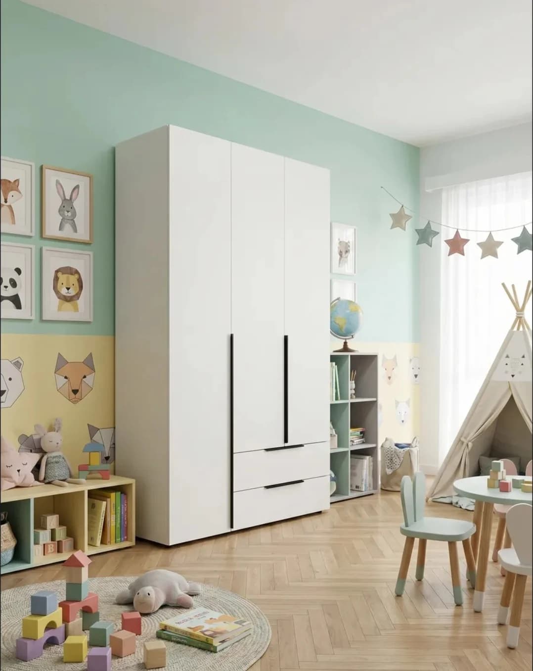 Şkaf SO00103, laminat, ağ, 203x120x50 sm — image 9