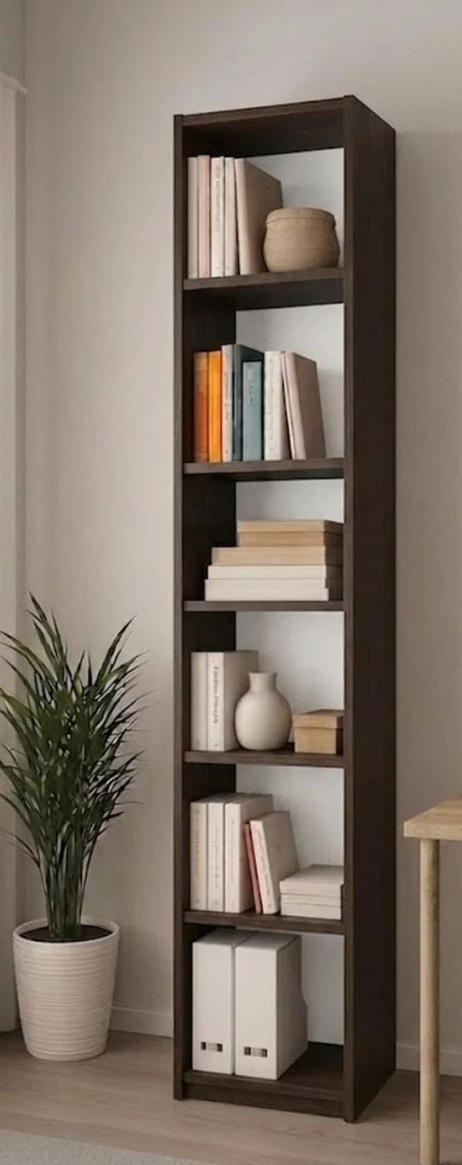 Stellaj MB3, laminat, 210x50x36 sm, tünd qəhvəyi