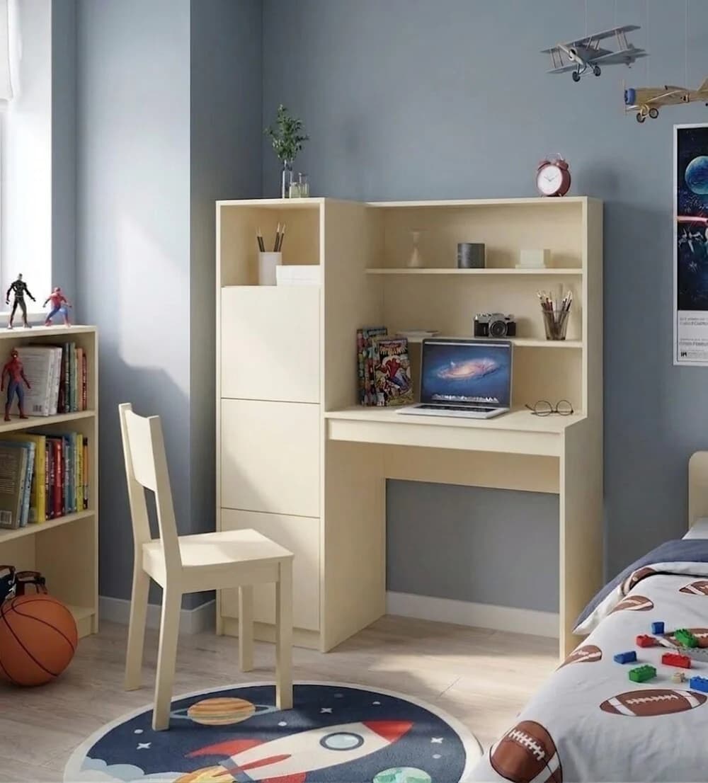 Yazı masası MB 18, laminat, bej, 120x140x45 sm