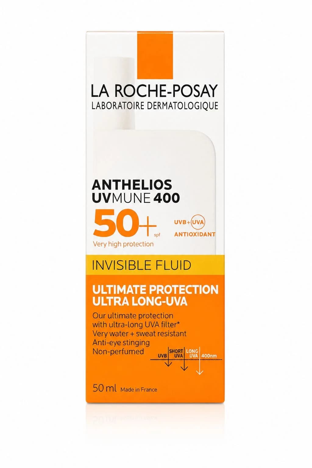 Üz üçün günəşdən qoruyucu fluid Anthelios UVMune 400 Invisible Fluid SPF 50+, 50 ml