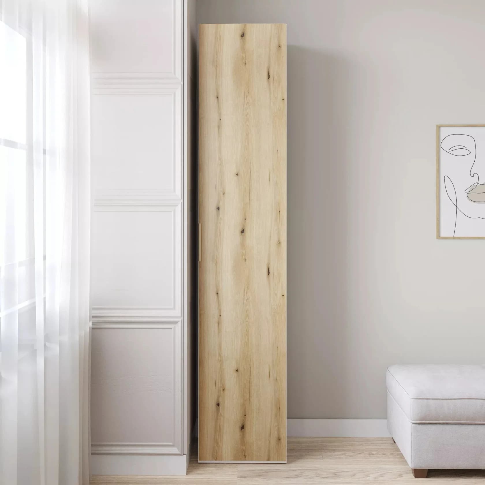 Şkaf Yagmur, laminat, ağ/votan, 225.3x41.6x45.1 sm — изображение 2