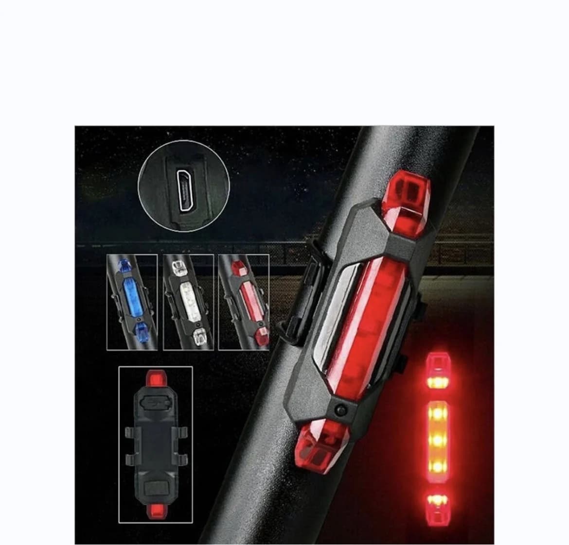 Velosiped arxa işığı USB şarj ilə