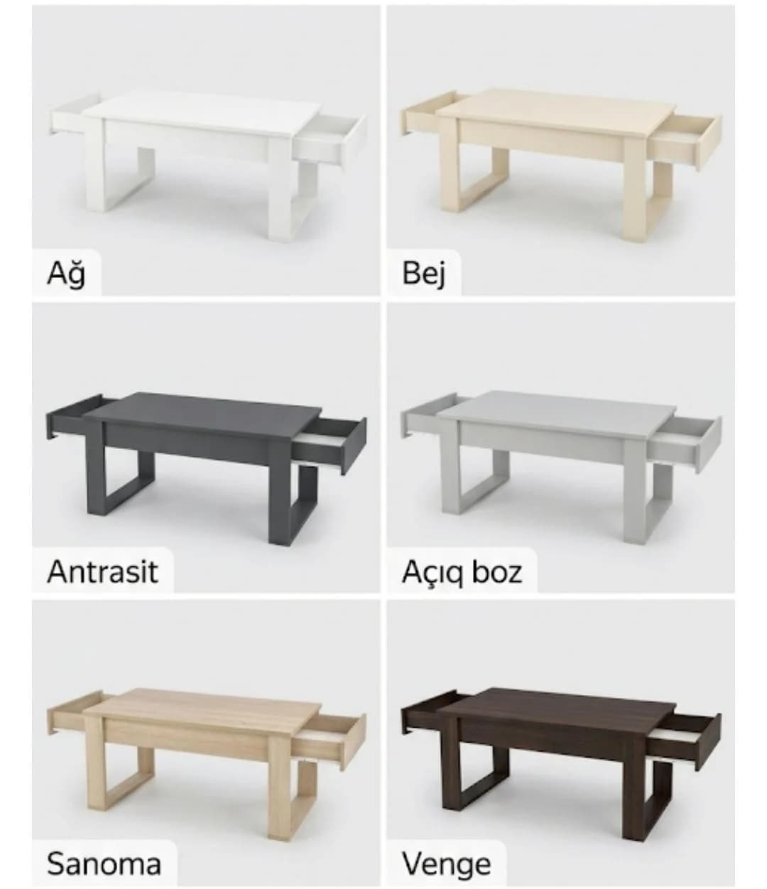 Jurnal masası, laminat, sonoma, 80x50x45 sm — изображение 2