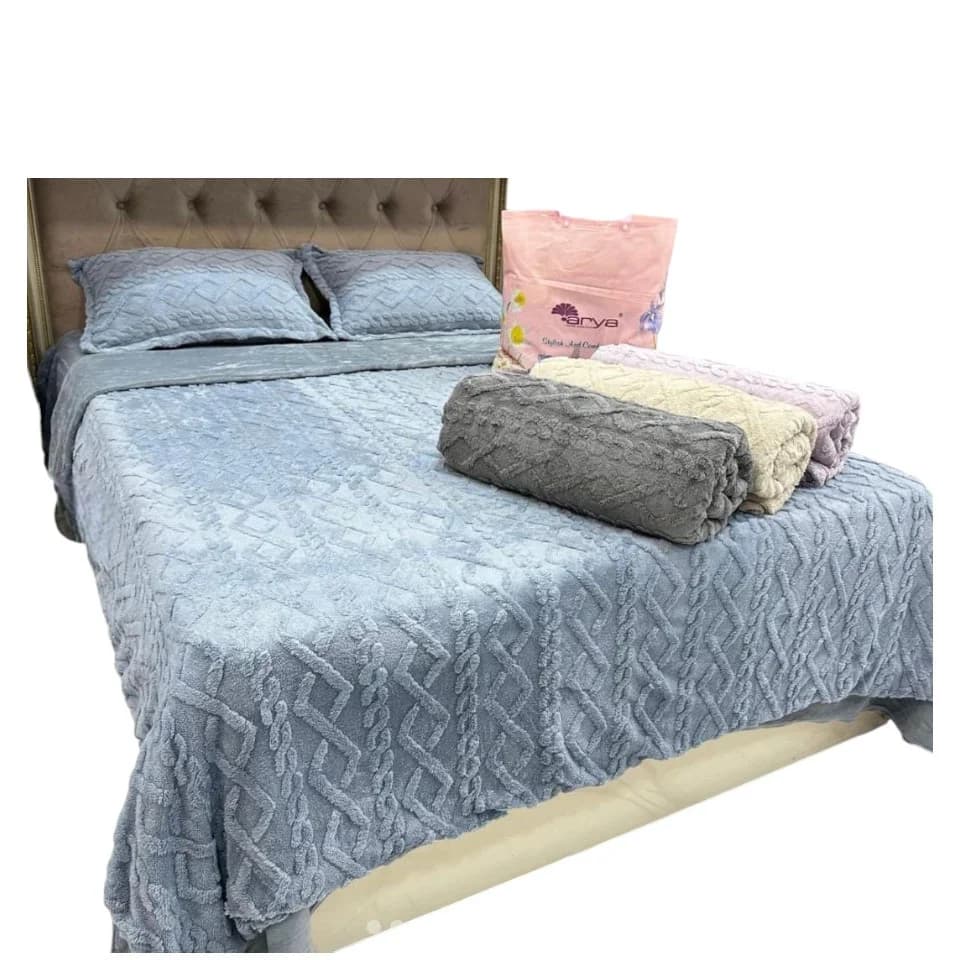 Yataq dəsti model 9.3, Villor material, porostin 230x250 sm, padadenik 200x230 sm, 2 ədəd 50x70 sm yastıq, yalnız taxt üçün uyğundur - GS_1_038