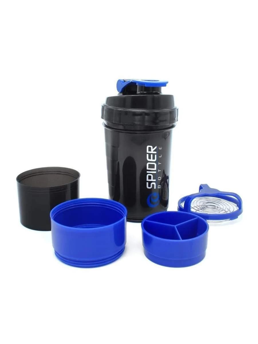 Şeyker Spider bottle göy, 500 ml, Qida plastiki, Tritan, Waterproof, Şeyker qapaq tipi